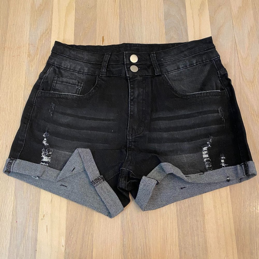 | NEW | Women's Black Jean Shorts High rise